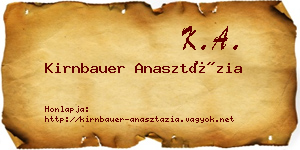 Kirnbauer Anasztázia névjegykártya